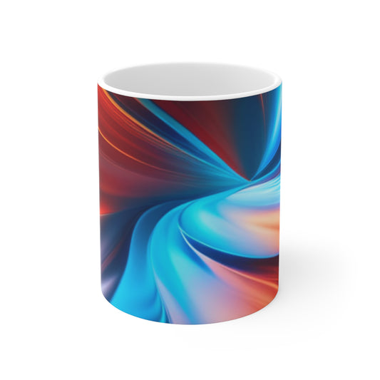 Coffee Mug_White Ceramic Mug 11oz_C Handle_BPA-free_Abstract
