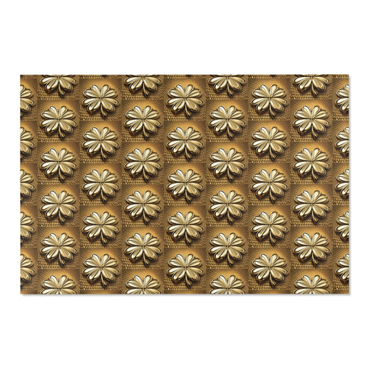 Area Rugs_Rectangular_3 Size_100% Polyester Chenille_Golden Clovers
