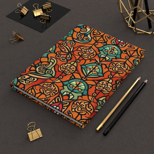 Hardcover Journal Matte_5.75"x8"_150 Pages_Ethnic Pattern_GO