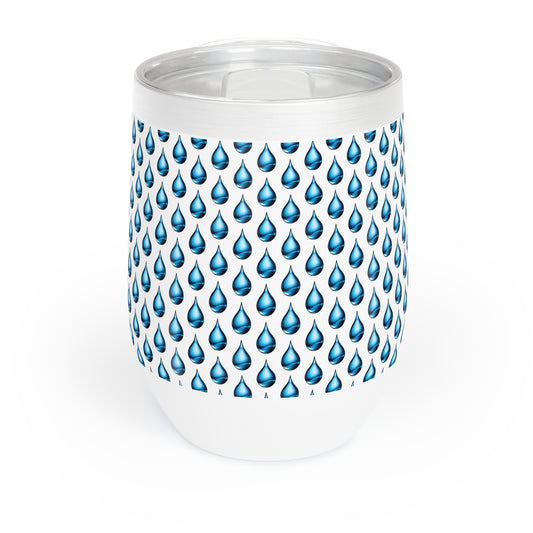 Chill Wine Tumbler_Stainless Steel_Seamless Vacuum_Water Droplet Pattern