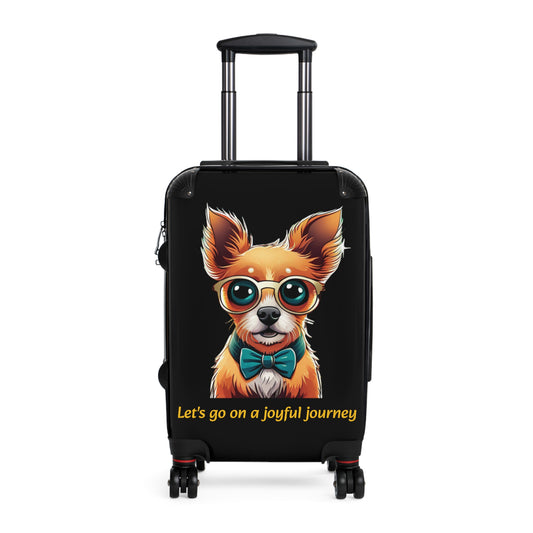 Suitcase_3 Size_ PC+ABS_Trolley Spinner_Cute Puppy Wearing Glasses (Only Front)