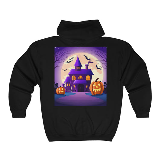 Unisex Heavy Blend™ Full Zip Hooded Sweatshirt_Halloween Design 4