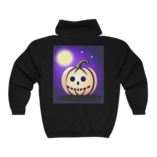 Unisex Heavy Blend™ Full Zip Hooded Sweatshirt_Halloween Design 5