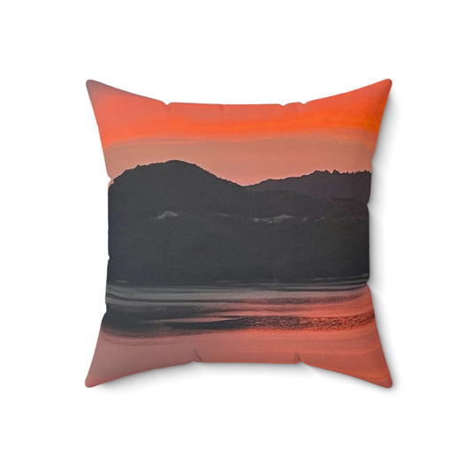 Spun Polyester Square Pillow_Najuho Red Sunset