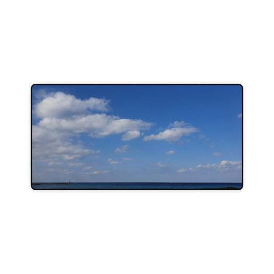 Desk Mats_Deep Blue Sea And The Horizon,Blue Sky And White Clouds