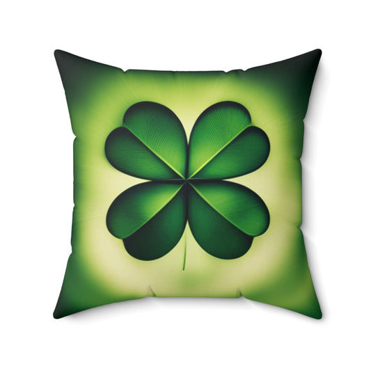 Spun Polyester Square Pillow&Cover_4 Sizes_Shining Clover